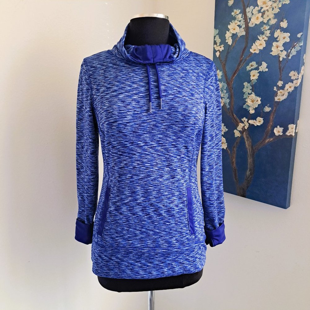 Layer 8 Women's  Activewear Tops Blue Print Size M